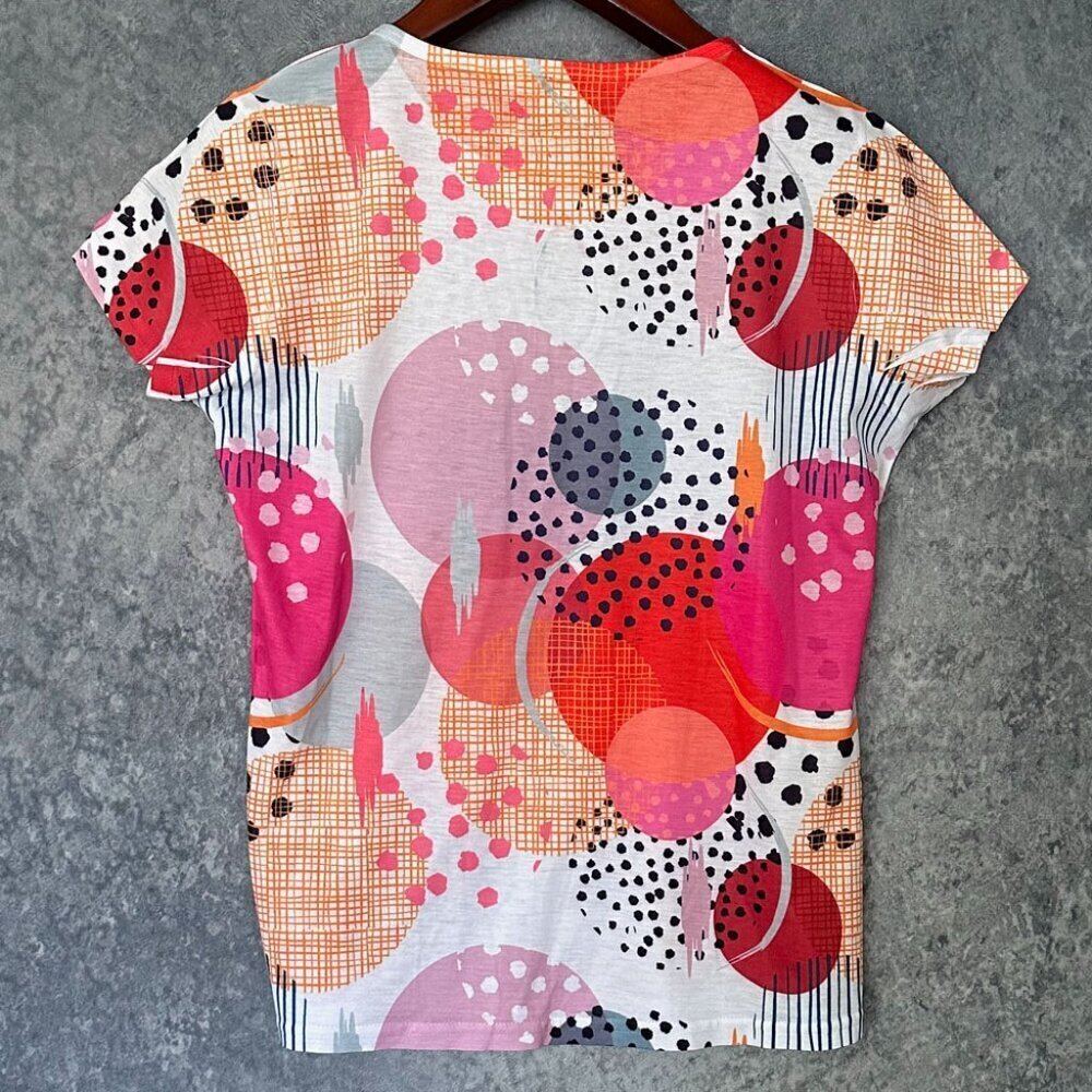 Keren Hart Direct-Print Sequined Summer Top, Size S, EUC - Picture 2 of 5